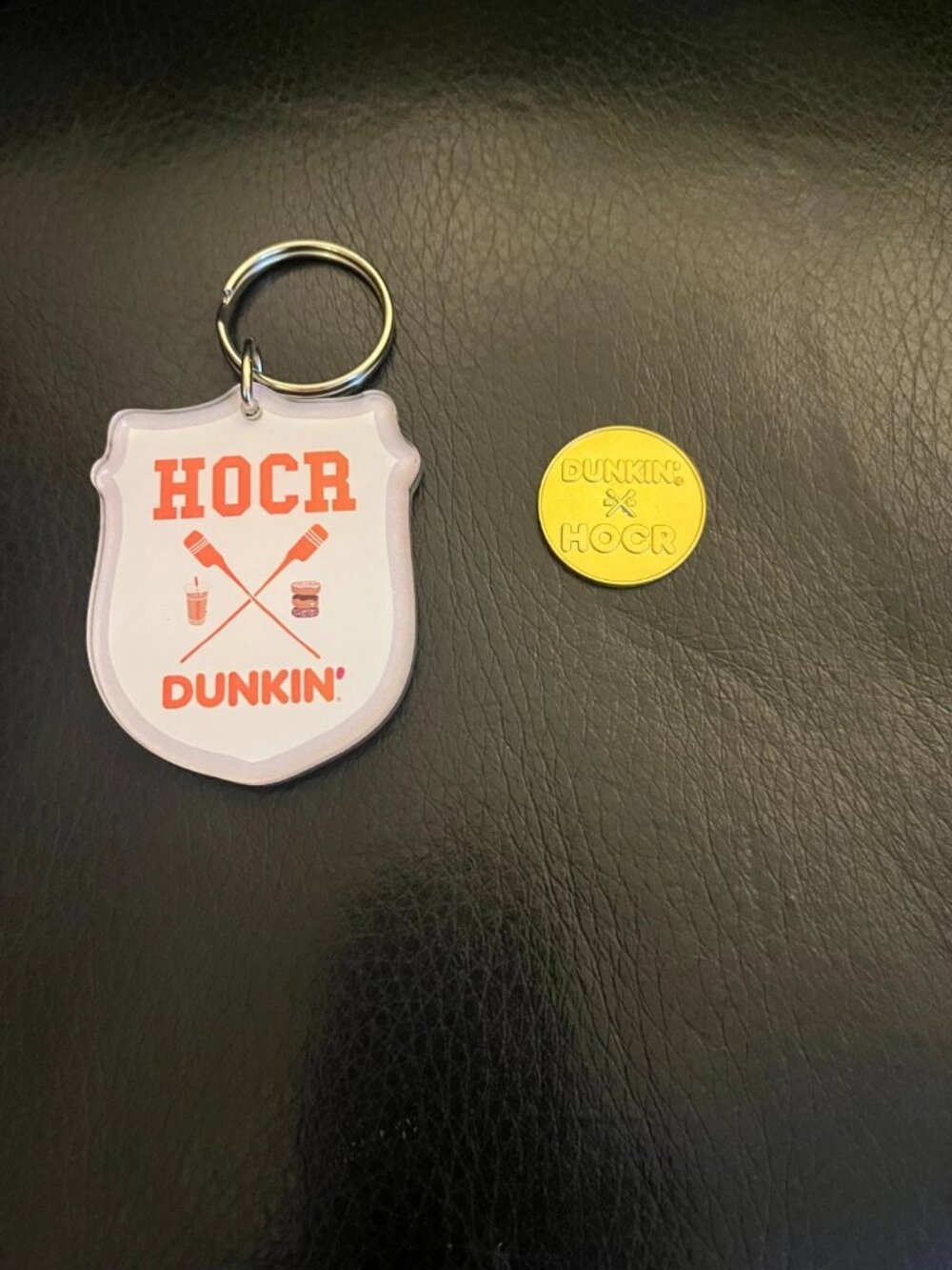 RARE Dunkin official keychain + coin Head of the Charles Regatta HOCR set bundle